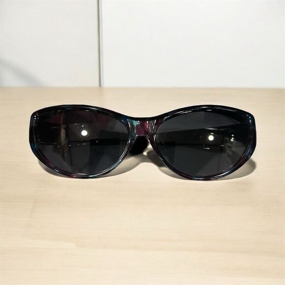 Jonathan Paul Unisex Fitover Sunglasses Purple Wrap Gray Lens UV400 - Picture 3 of 6